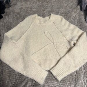 American eagle bow knit sweater